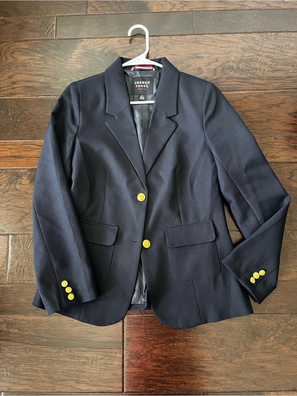 French Toast Classic Navy School Blazer with gold Tone Accent Buttons; Size 20
